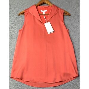 New Hugo Boss Womens Size 0 Lolisa Silk Blend Sleeveless V Neck Blouse Top NWT